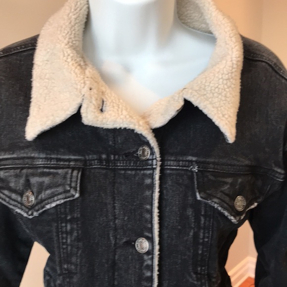 Silver jeans denim Sherpa jacket - Picture 2 of 10